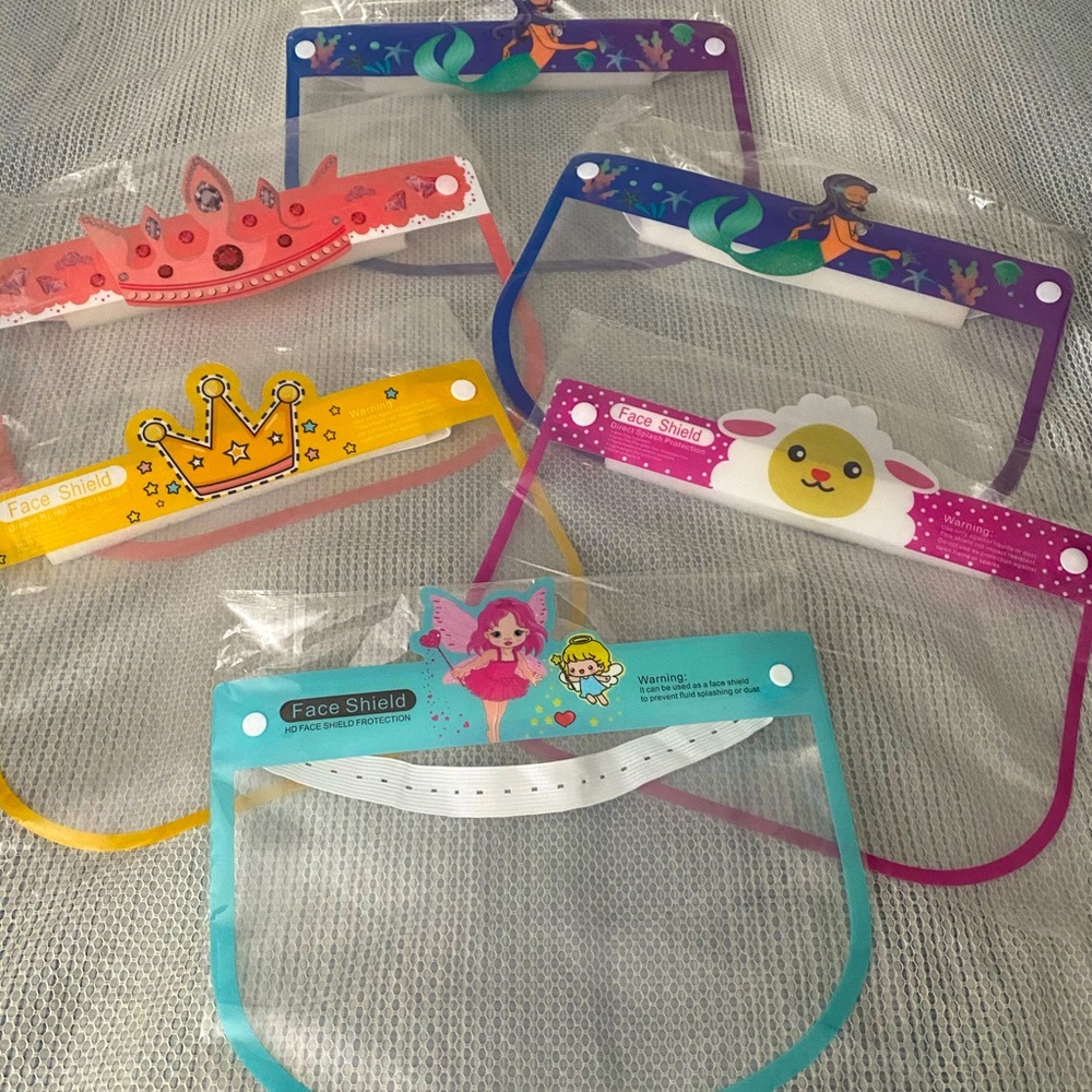 Fun & Fancy Girl’s face shields (new & sealed)